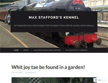 Tablet Screenshot of maxstaffordskennel.com